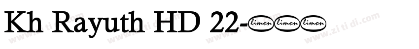 Kh Rayuth HD 22字体转换